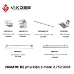 Bộ phụ kiện phòng tắm 6 món VIKOSE VK6M10