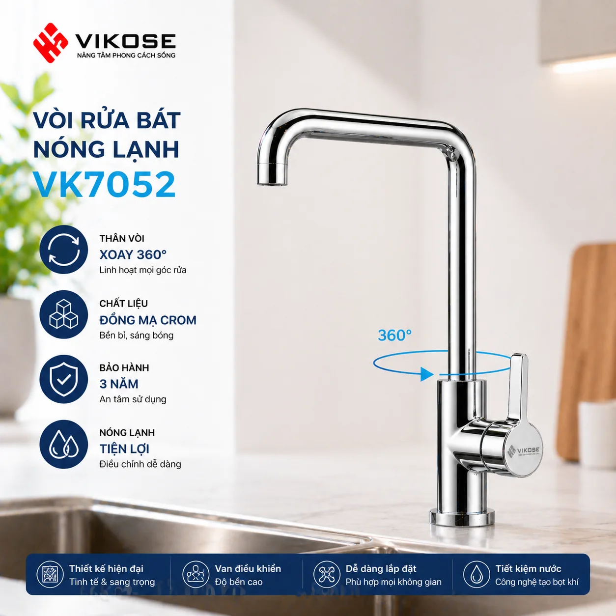 7052-chot.webp Vòi rửa bát nóng lạnh cần vuông VIKOSE VK7052 - Ảnh 1
