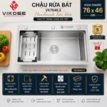 Chậu rửa bát 1 hố giật cấp VK7646.3