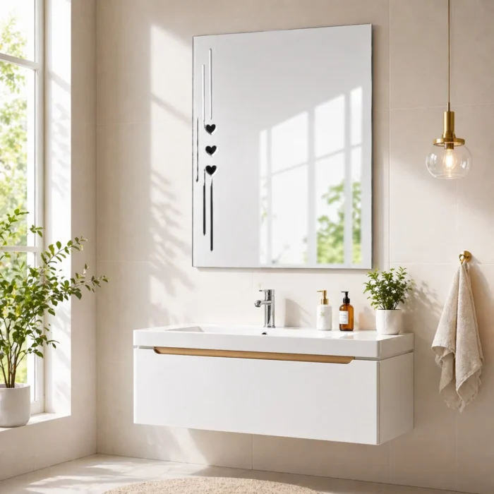 Gương trơn đính trái tim VIKOSE VKG582B (50x70) - Ảnh 3